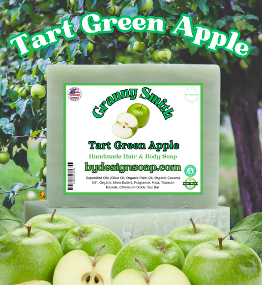 Granny Smith Tart Green Apple * Handmade Natural Soap (5oz)
