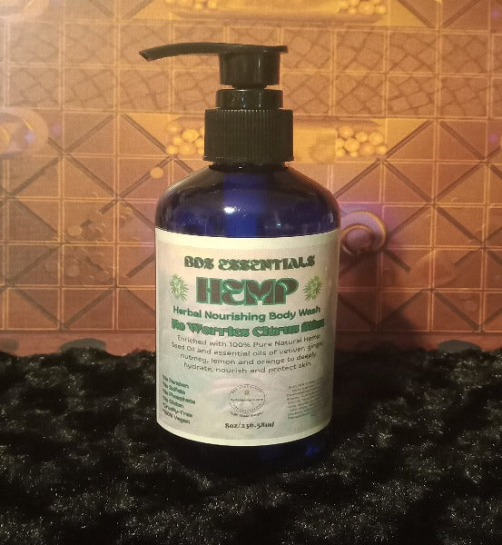 BDS "No Worries Citrus Bliss" HEMP Body Wash (8oz)