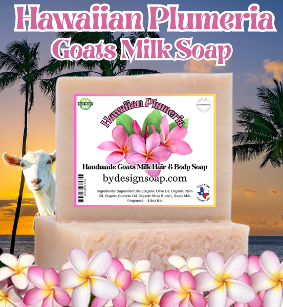 Hawaiian Plumeria * Natural Goats Milk Soap (4.5oz)