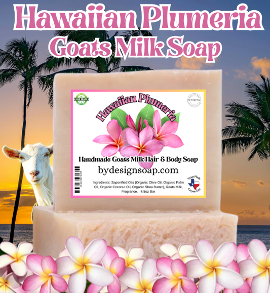 Hawaiian Plumeria * Natural Goats Milk Soap (4.5oz)