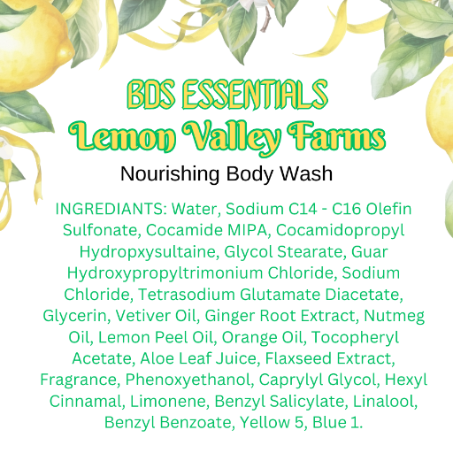 BDS Lemon Valley Farm Body Wash (8oz)