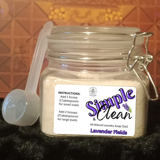 BDS All-Natural Laundry Soap *Lavender Fields (1lb) in Swing Top Wire Bale Glass Jar