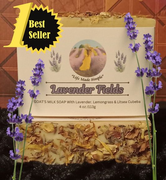 OUR BEST SELLER: BDS Lavender Fields  *Handmade Goat's Milk Soap (4oz)