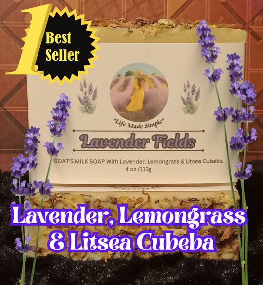 OUR BEST SELLER: BDS Lavender Fields  *Handmade Goat's Milk Soap (4oz)