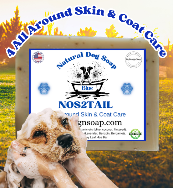 NOS2TAIL Natural Dog Soap (Blue Edition) *4oz Bar