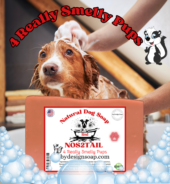 NOS2TAIL Natural Dog Soap (Red Edition) *4oz Bar