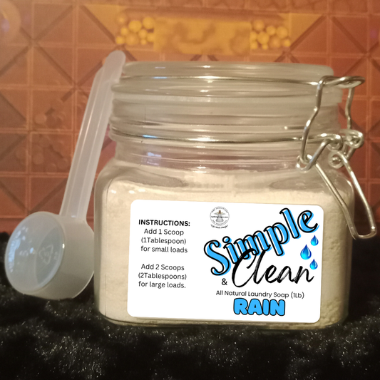 BDS All-Natural Laundry Soap * Rain (1lb) in Swing Top Wire Bale Glass Jar