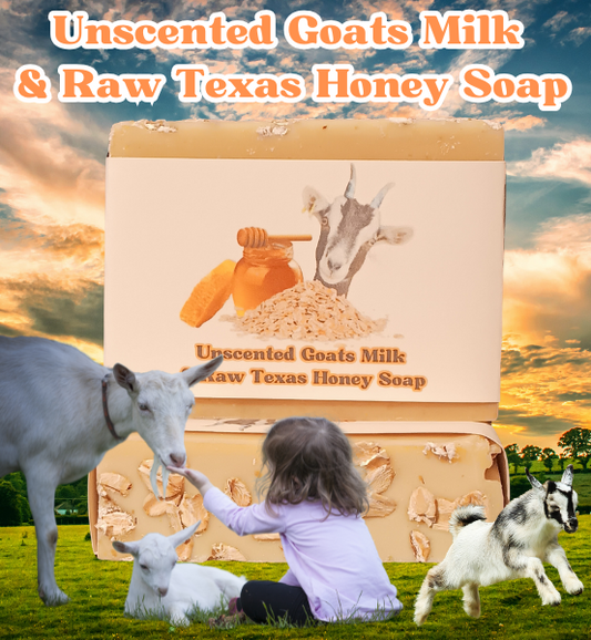 BDS Texas Honey & Soothing Oats (Unscented)  *Handmade Goat's Milk Soap (4oz)