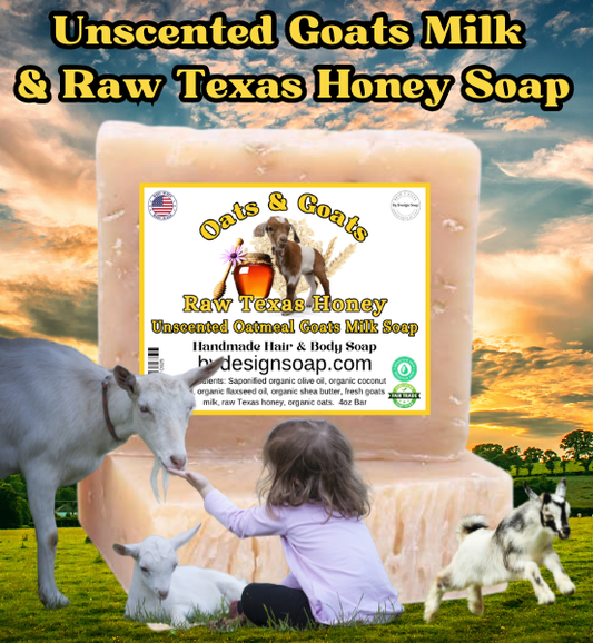Texas Honey & Soothing Oats (Unscented)  *Handmade Goat's Milk Soap (4oz)