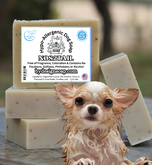 NOS2TAIL Natural Dog Soap (Hypo-Allergenic) *4.5oz Bar