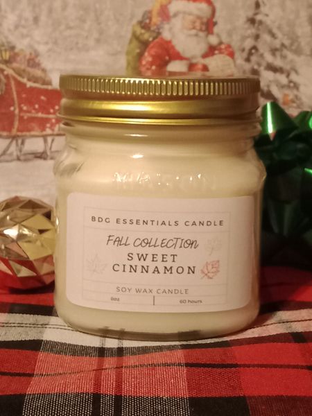 BDS Sweet Cinnamon *Wood Wick Soy\Wax Candle (8oz)